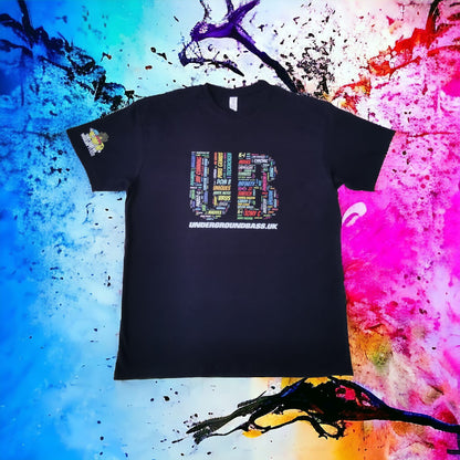 Underground Bass WordArt T-Shirt - UB DJ Names & RS Sleeve - Unisex Tshirt